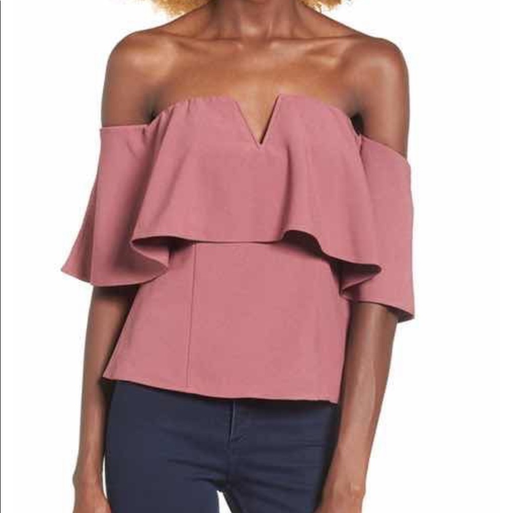 Leith Ruffle Off Shoulder Top